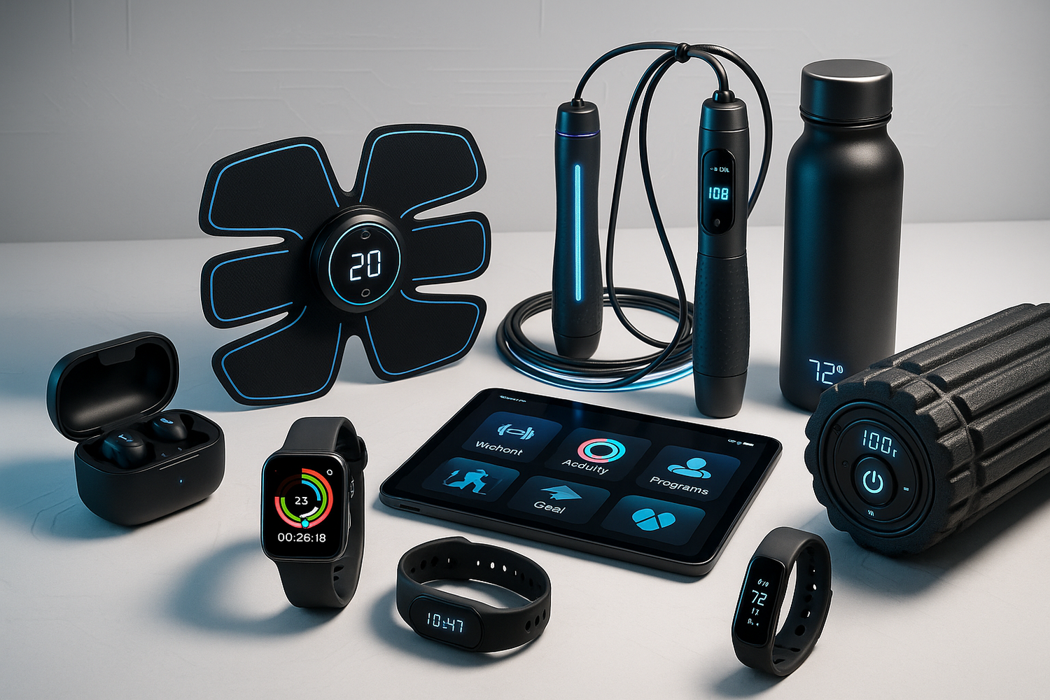 Fitness & Wellness Tech (electric things for using in gym,boxing,running etc.)