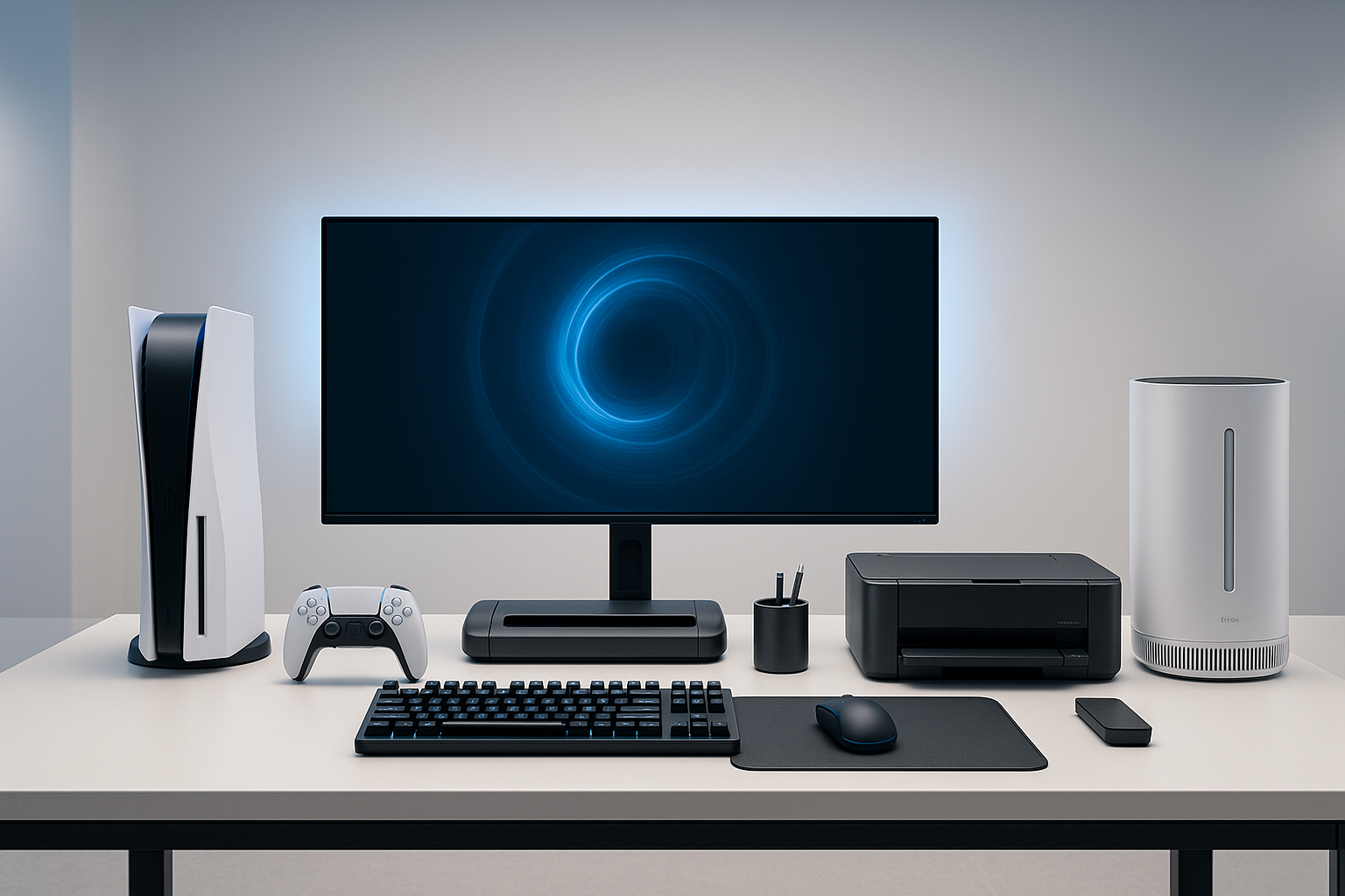 just make litle on 2-3 step above and add one air purifier , and photo is from center face to face not on side angle